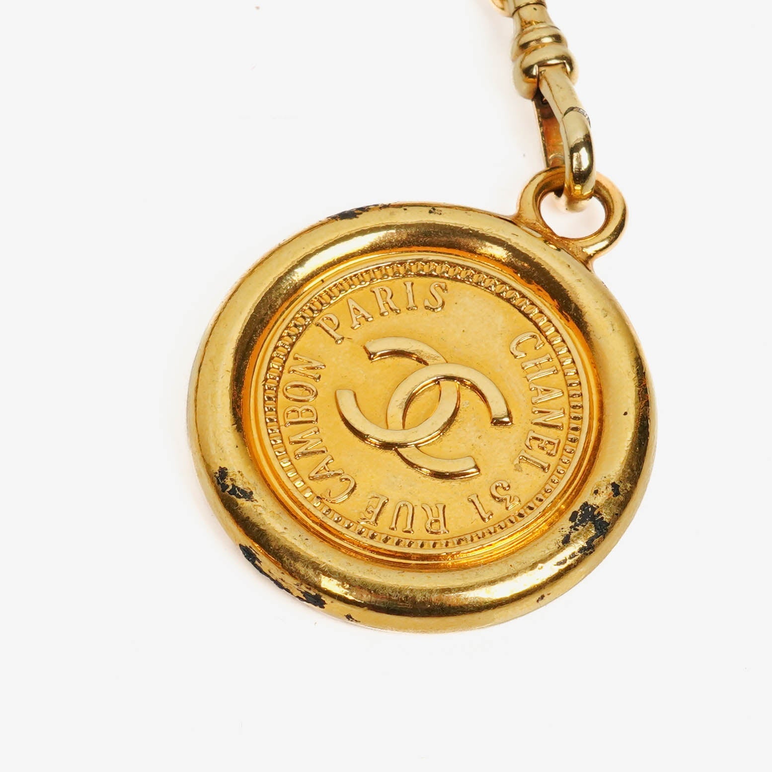 Chanel Coco Mark Kettengürtel aus Leder