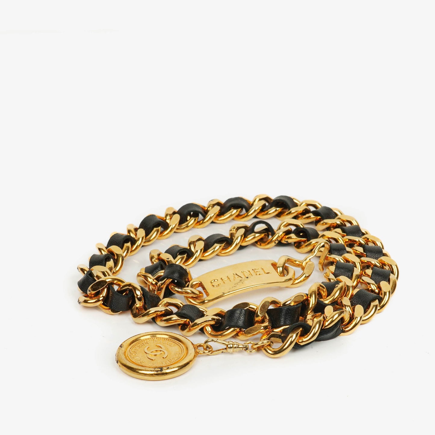 Chanel Coco Mark Kettengürtel aus Leder