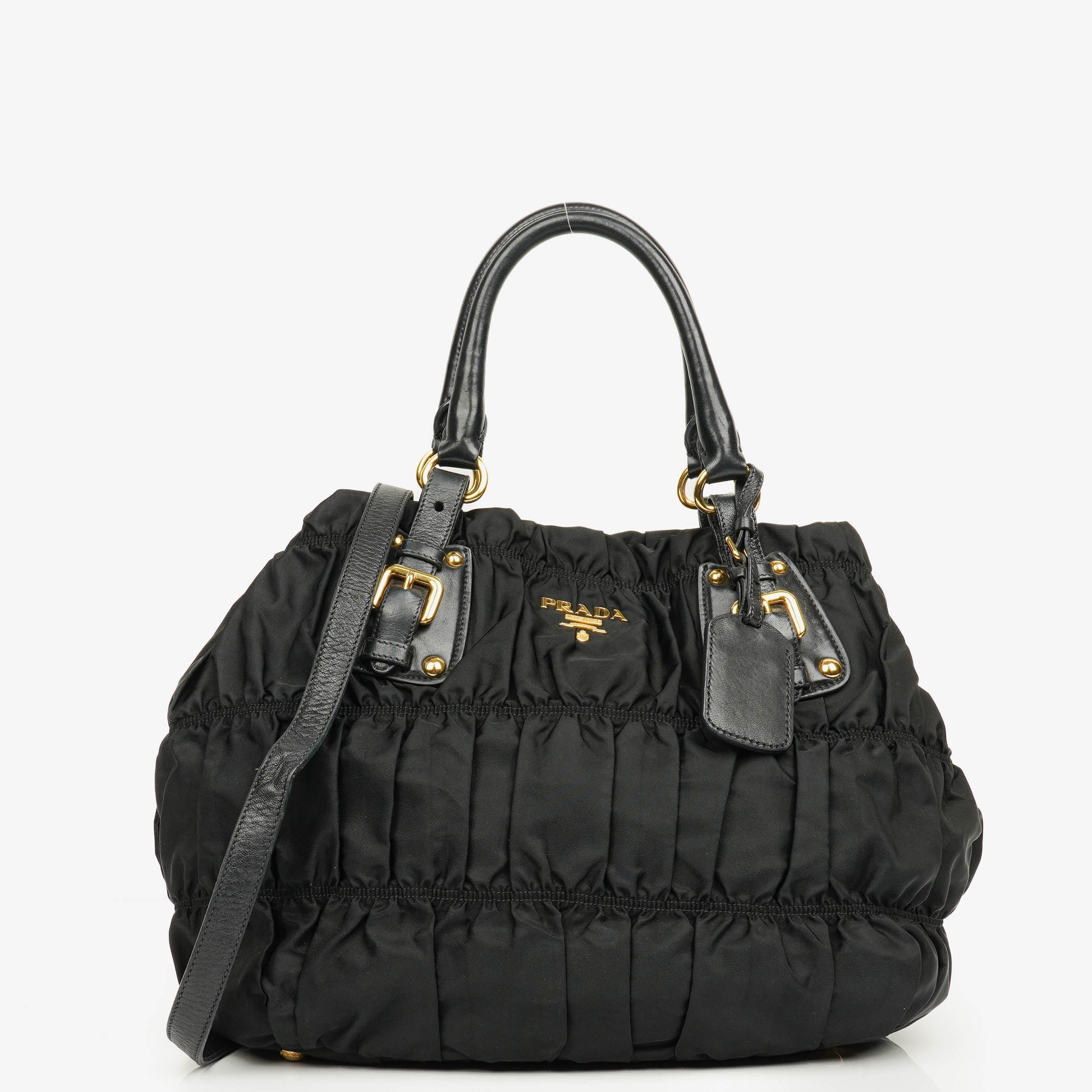 Prada Tessuto Gaufre Tasche aus schwarzem Nylon