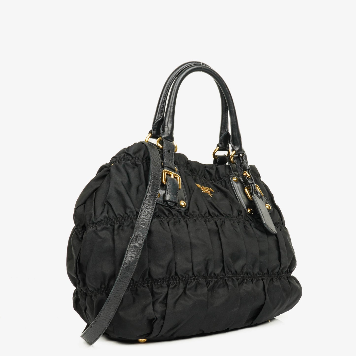 Prada Tessuto Gaufre Tasche aus schwarzem Nylon
