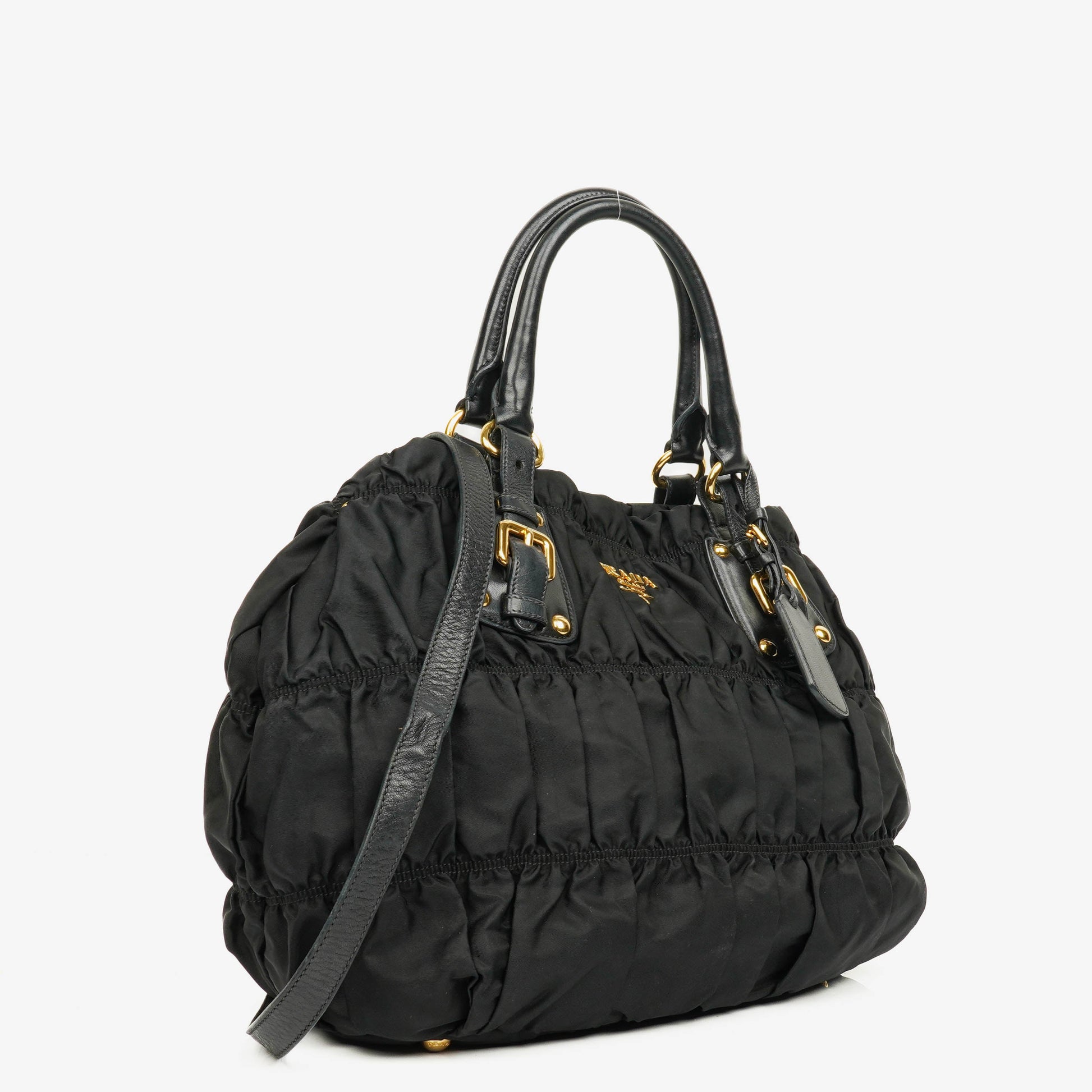 Prada Tessuto Gaufre Tasche aus schwarzem Nylon