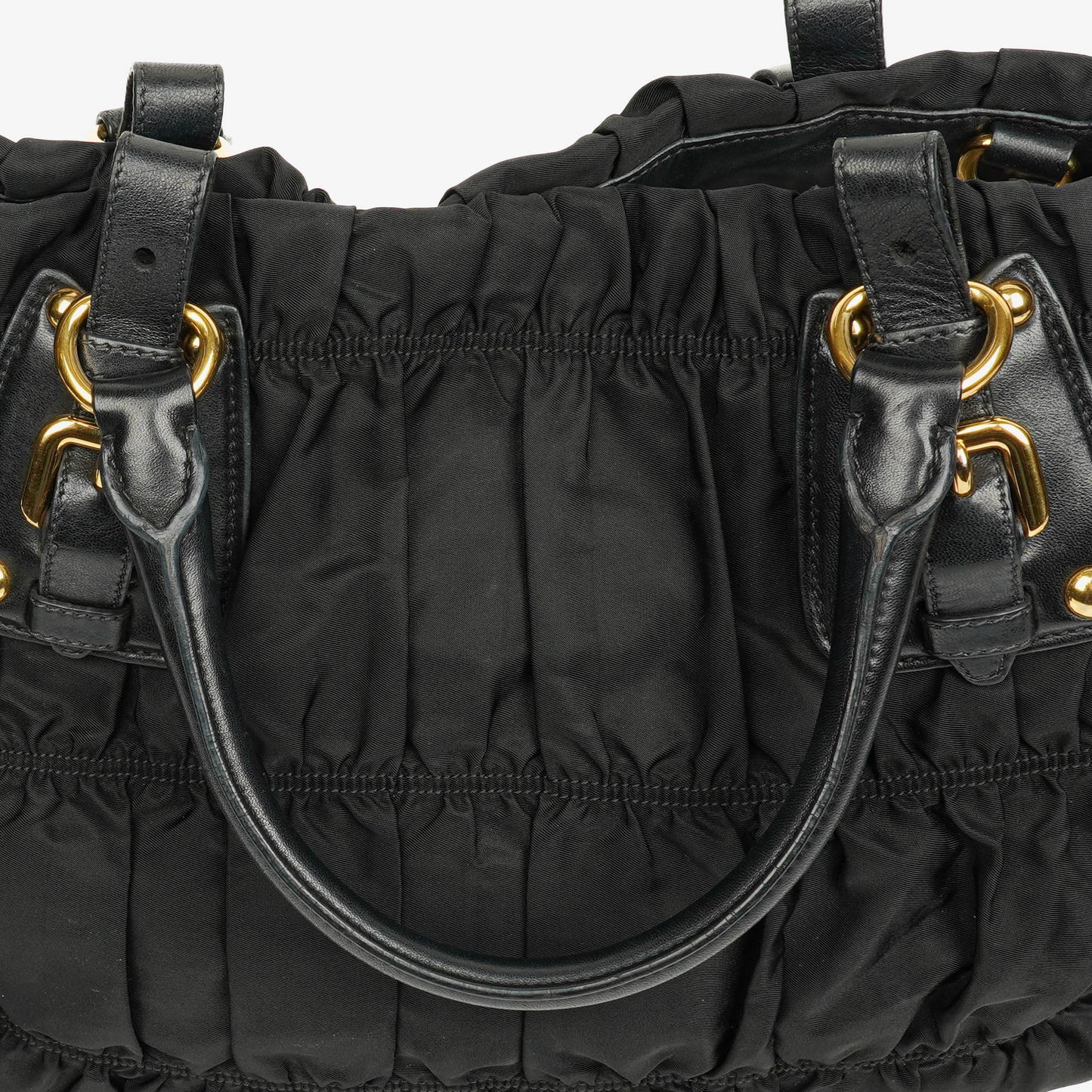Prada Tessuto Gaufre Tasche aus schwarzem Nylon