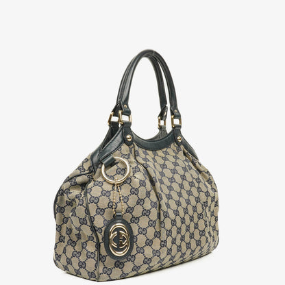 Gucci Sukey Schulter-Hobo-Tasche aus Monogram Canvas