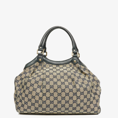 Gucci Sukey Schulter-Hobo-Tasche aus Monogram Canvas