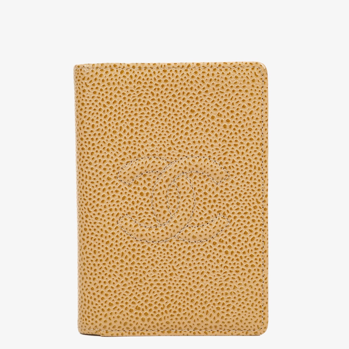 Chanel Timeless Caviar CC Kartenetui Portemonnaie Beige