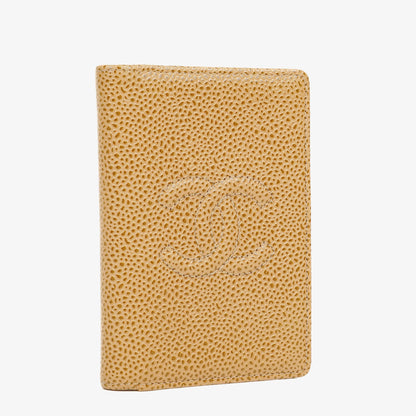 Chanel Timeless Caviar CC Kartenetui Portemonnaie Beige