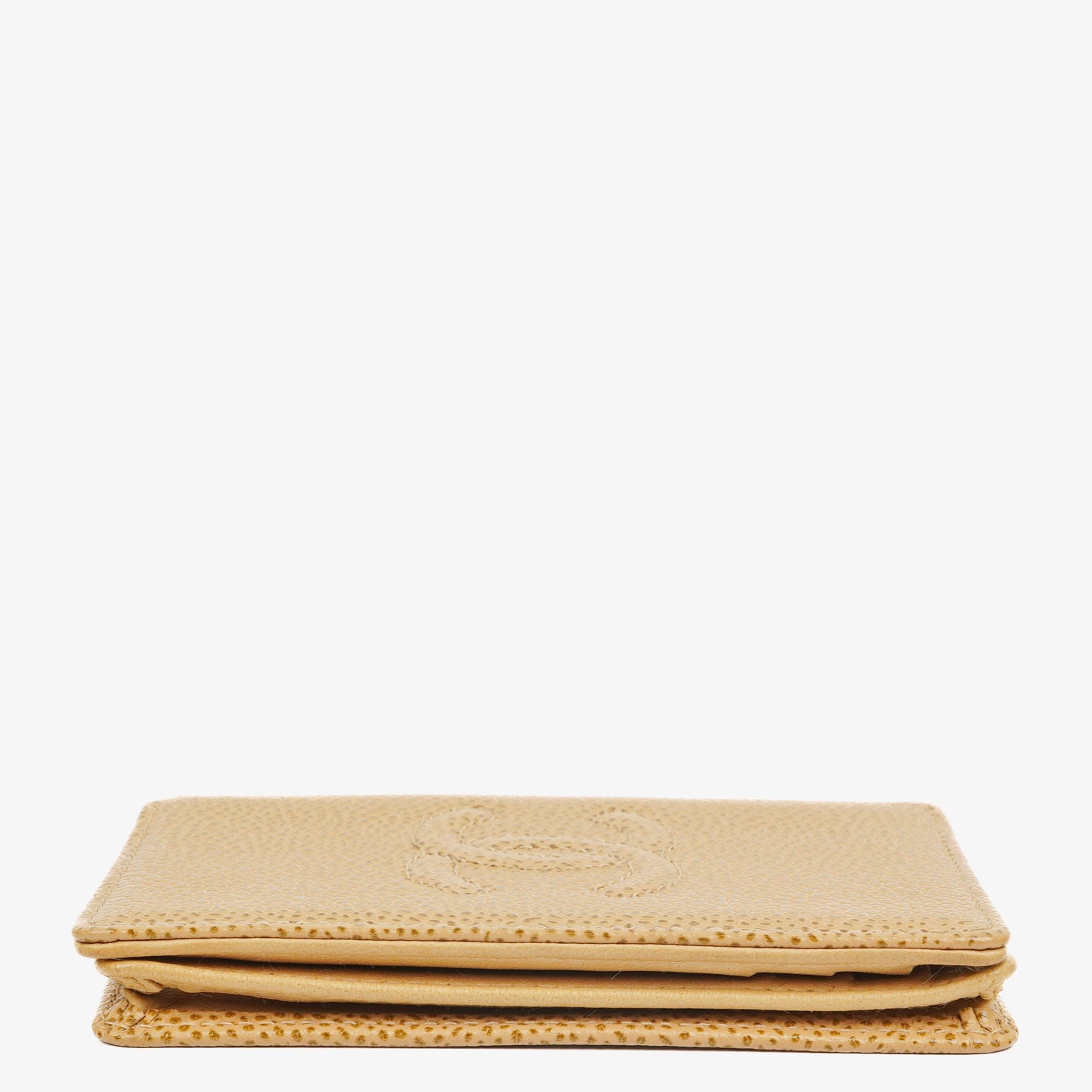 Chanel Timeless Caviar CC Kartenetui Portemonnaie Beige