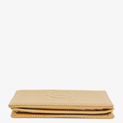 Chanel Timeless Caviar CC Kartenetui Portemonnaie Beige