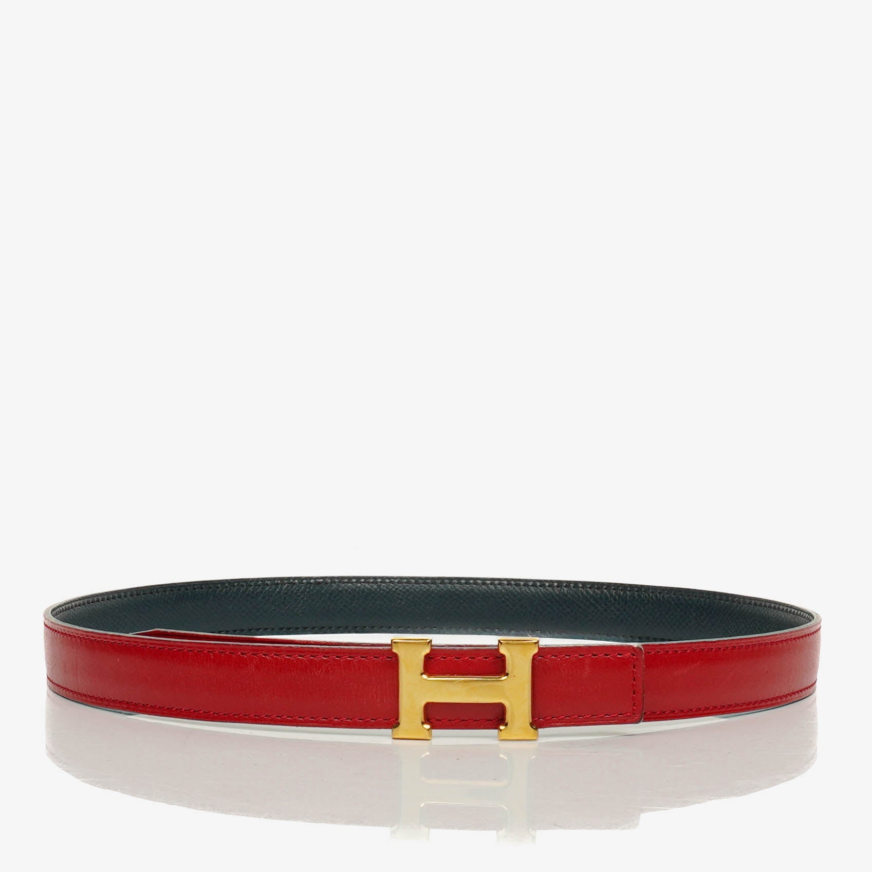 Hermès Constance 20 mm Gürtel 65 aus Box- und Courchevel-Leder