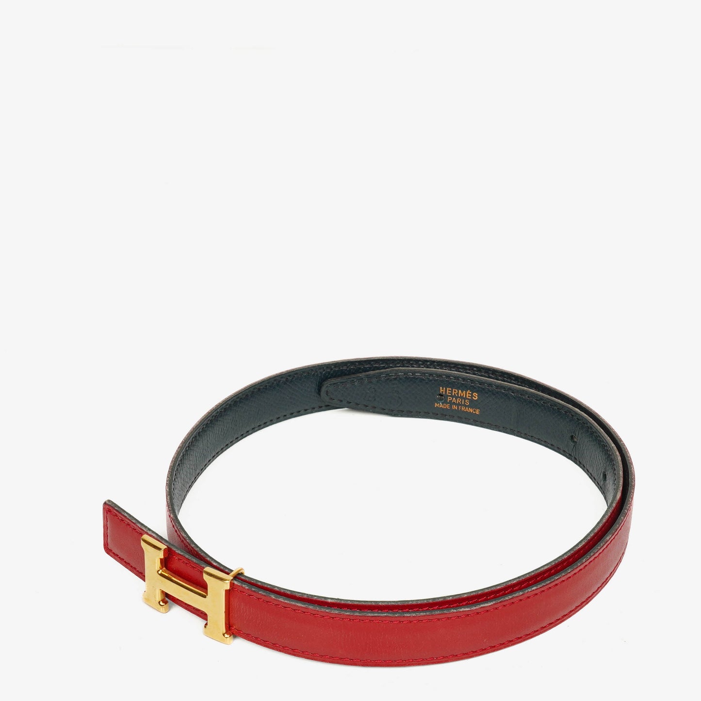 Hermès Constance 20 mm Gürtel 65 aus Box- und Courchevel-Leder