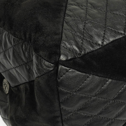 Chanel Patchwork Beuteltasche aus Leder und Wildleder