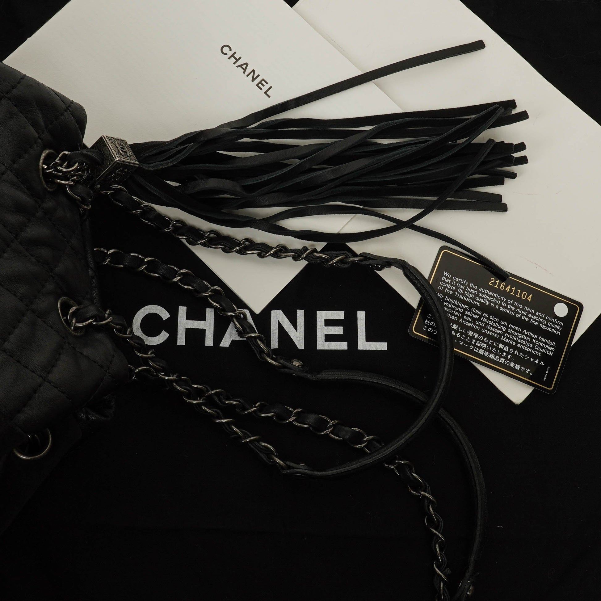 Chanel Patchwork Beuteltasche aus Leder und Wildleder