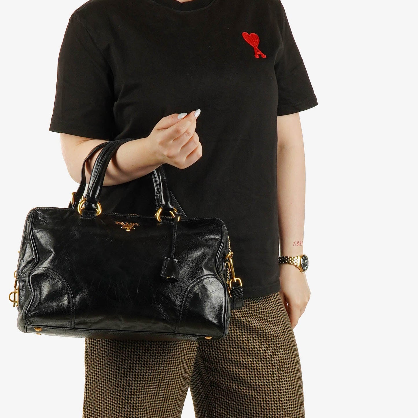 Prada Tasche aus Vitello Shine Leder