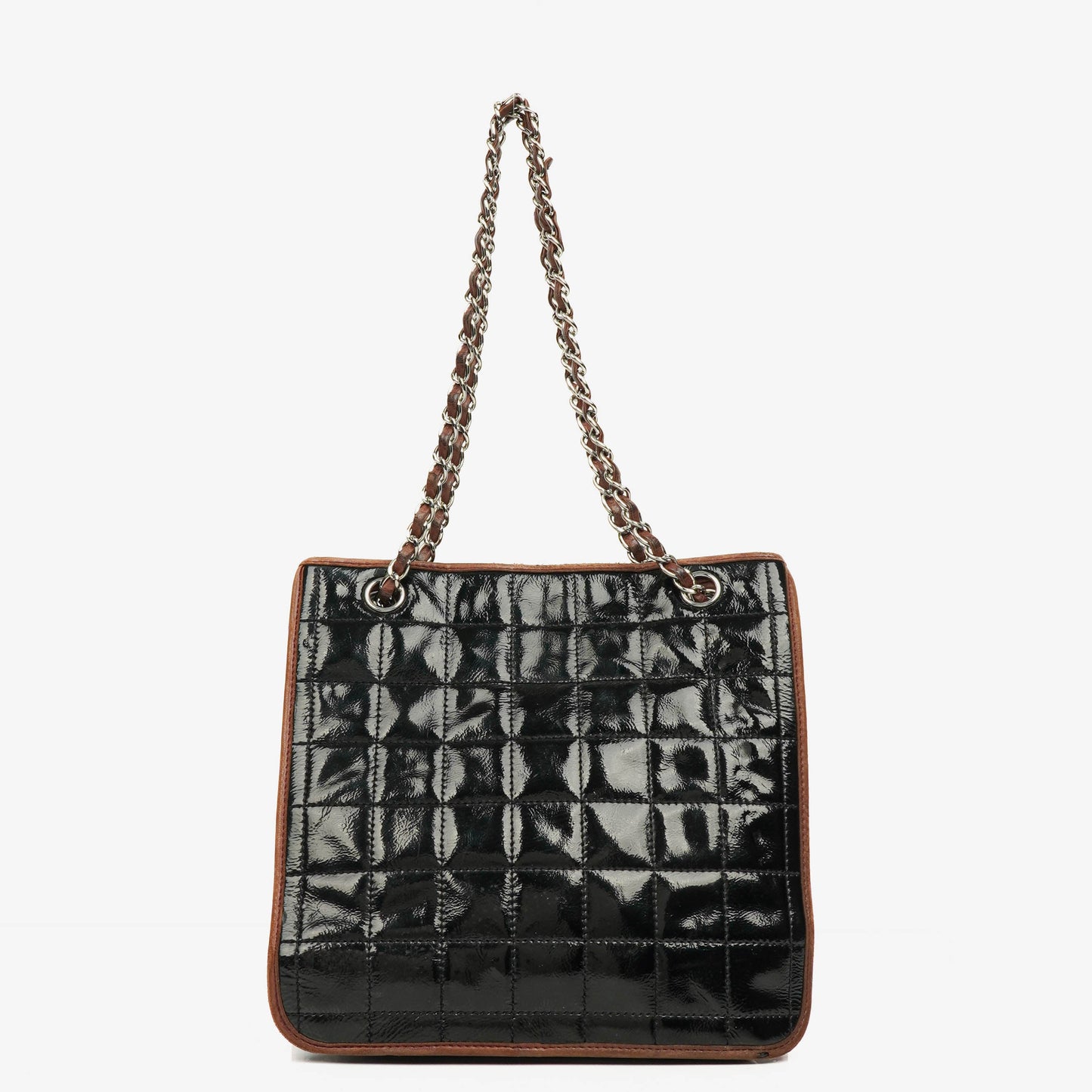 Chanel Chocolate Bar gesteppte Tote aus Lackleder