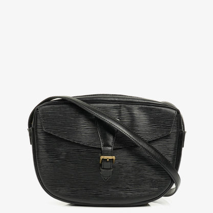 Louis Vuitton Jeune Fille MM Crossbody-Tasche aus schwarzem Epi Leder