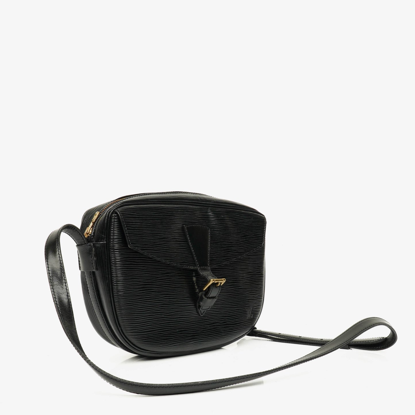 Louis Vuitton Jeune Fille MM Crossbody-Tasche aus schwarzem Epi Leder