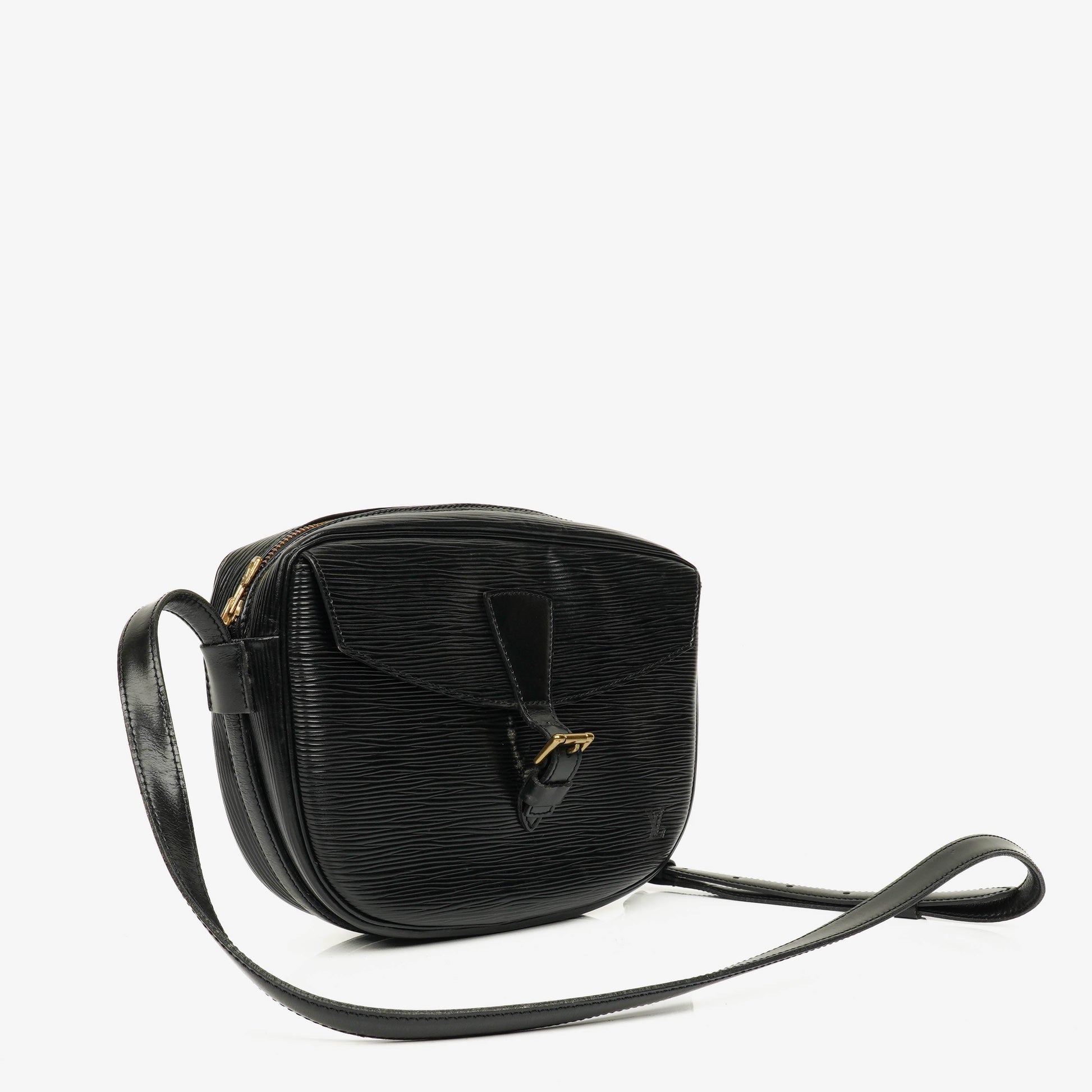 Louis Vuitton Jeune Fille MM Crossbody-Tasche aus schwarzem Epi Leder