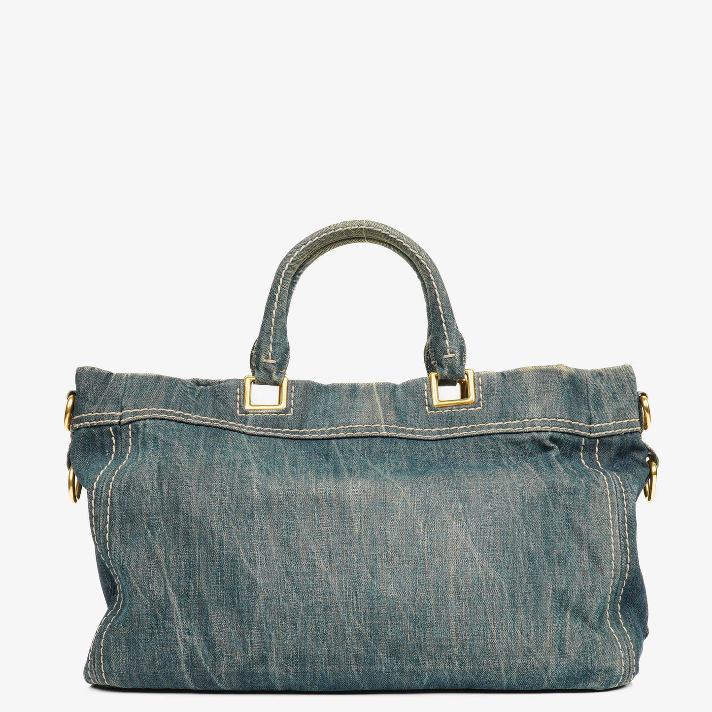 Prada Denim Canapa Tote Bag