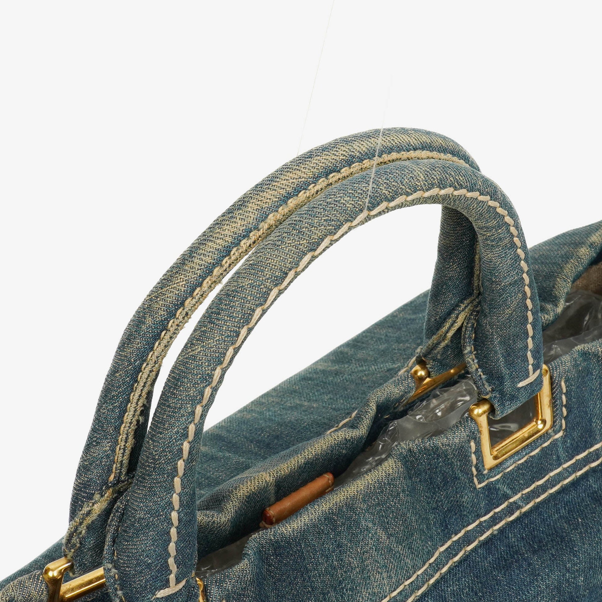 Prada Denim Canapa Tote Bag