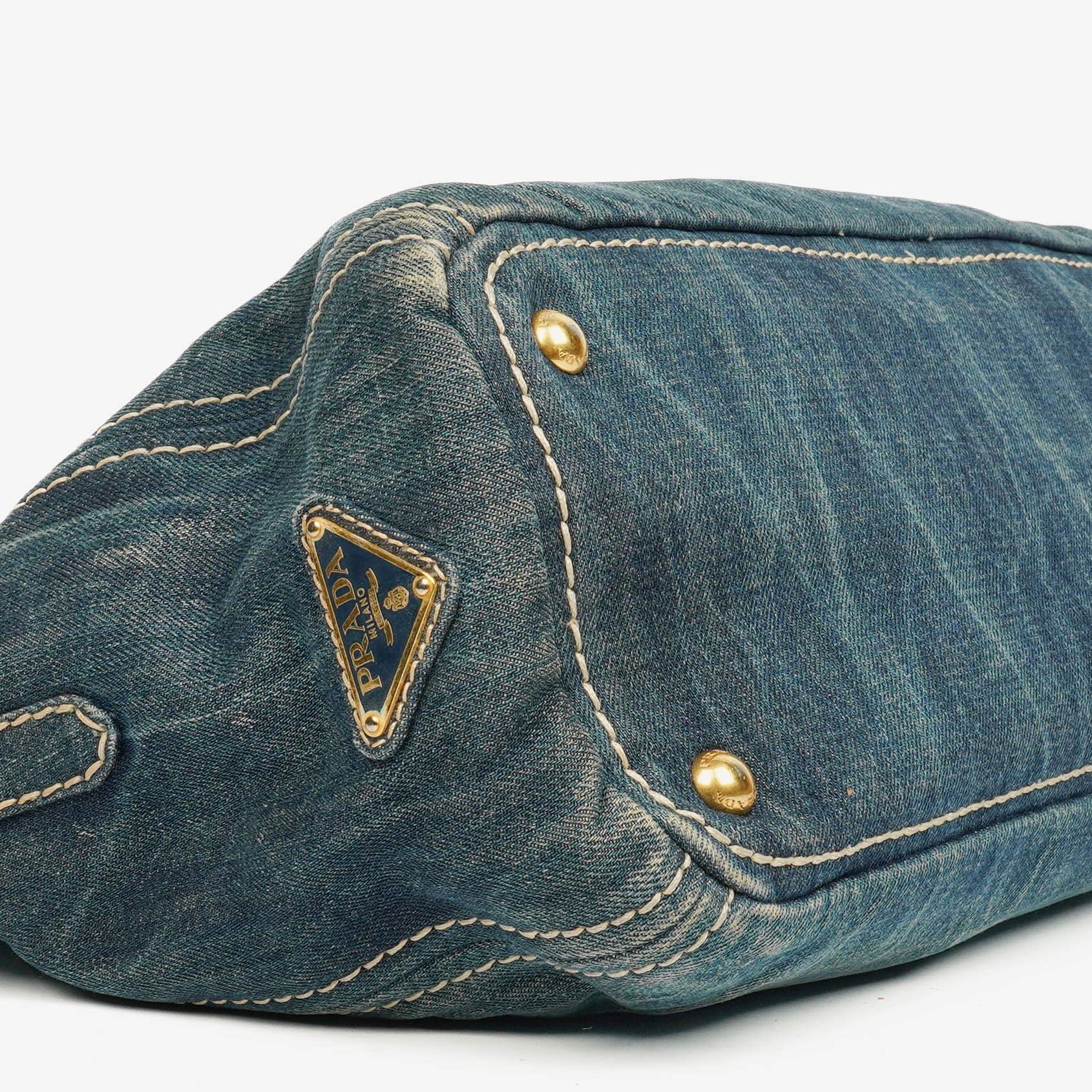 Prada Denim Canapa Tote Bag