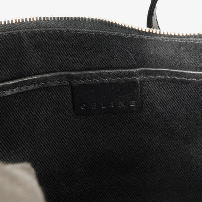 Celine C Macadam Schultertasche aus schwarzem Satin