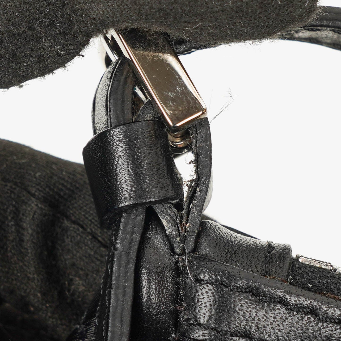 Celine C Macadam Schultertasche aus schwarzem Satin