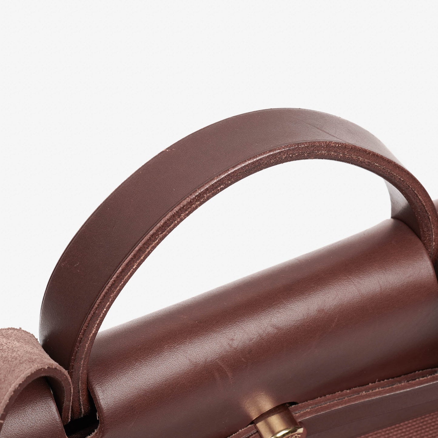 Hermès Herbag Toile Vache Hunter Havane MM 2-in-1 Tasche