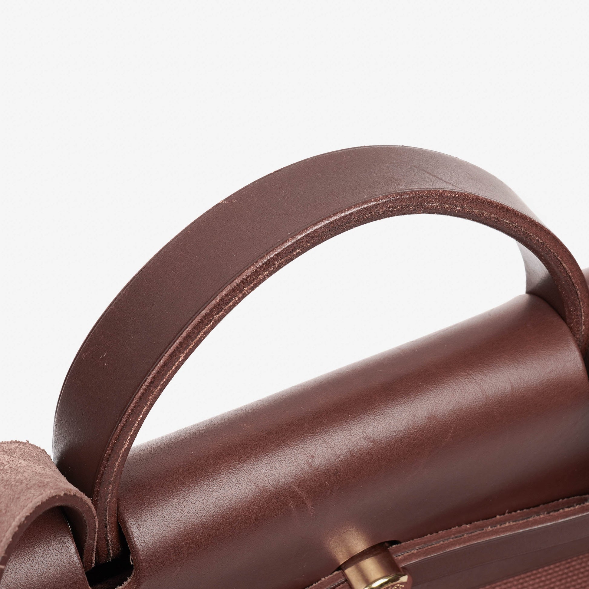 Hermès Herbag Toile Vache Hunter Havane MM 2-in-1 Tasche