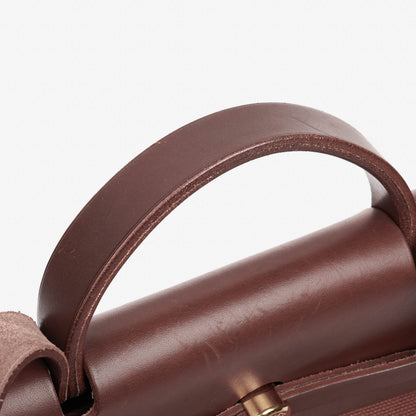 Hermès Herbag Toile Vache Hunter Havane MM 2-in-1 Tasche
