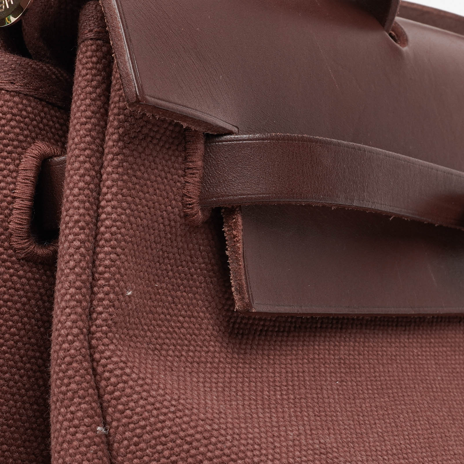 Hermès Herbag Toile Vache Hunter Havane MM 2-in-1 Tasche