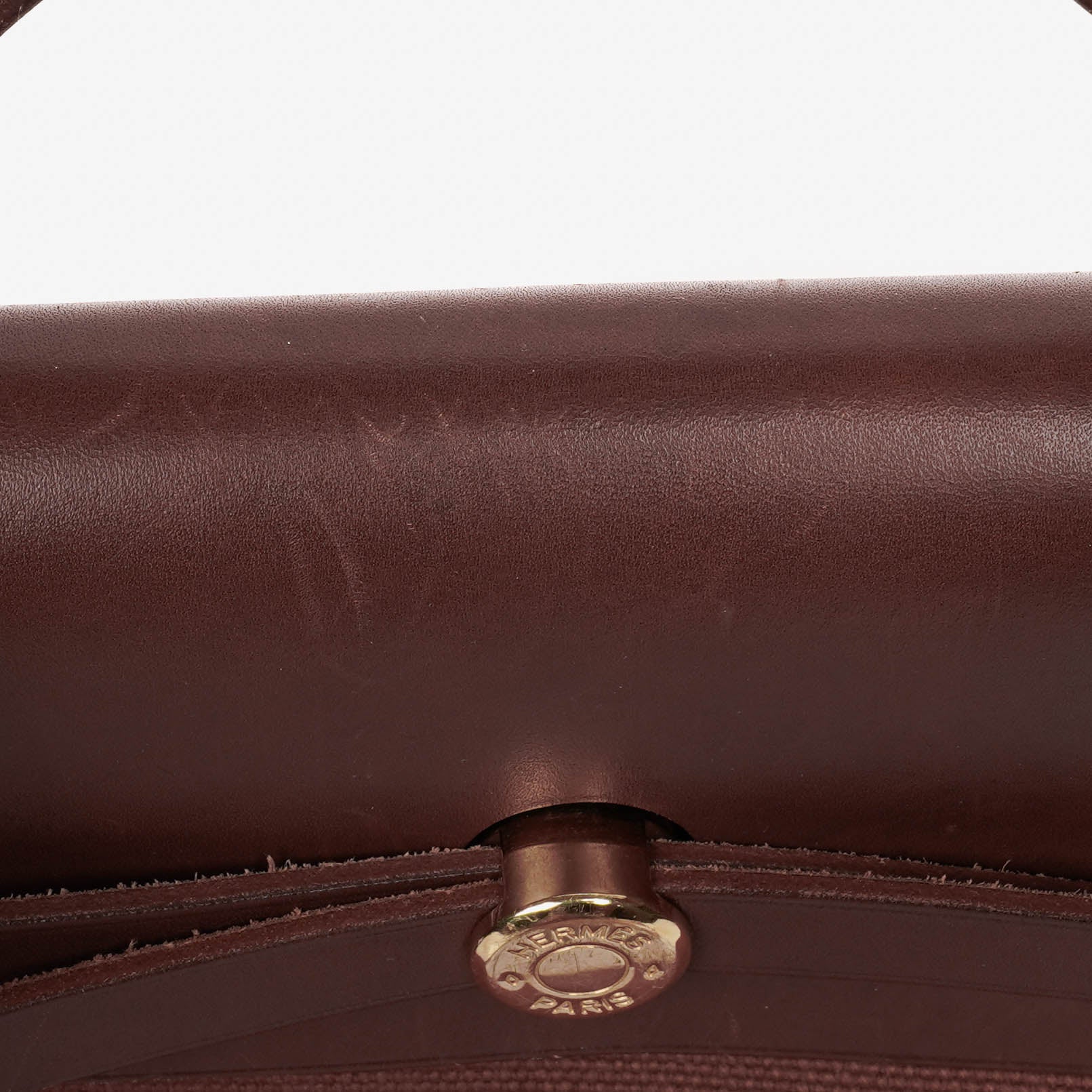 Hermès Herbag Toile Vache Hunter Havane MM 2-in-1 Tasche