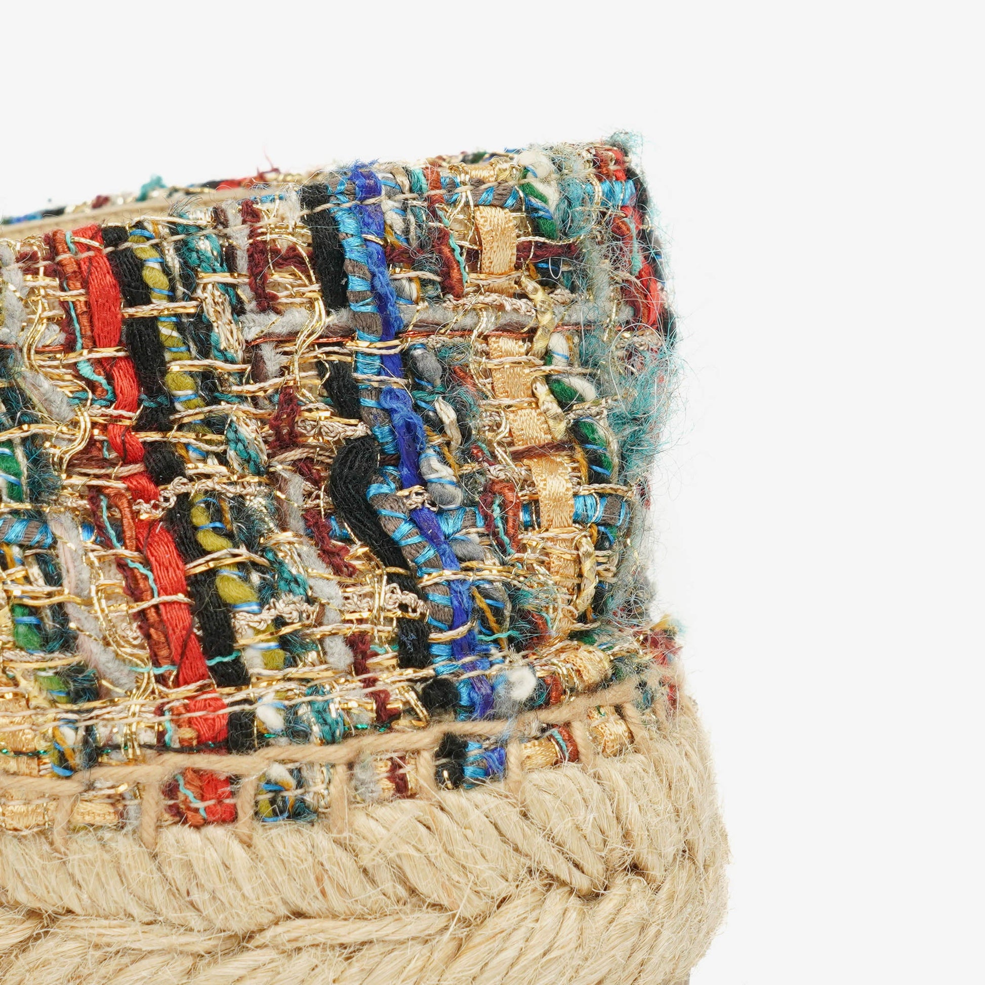 Chanel CC Espadrilles aus Tweed und Grosgrain Größe 36 Multicolor Schwarz