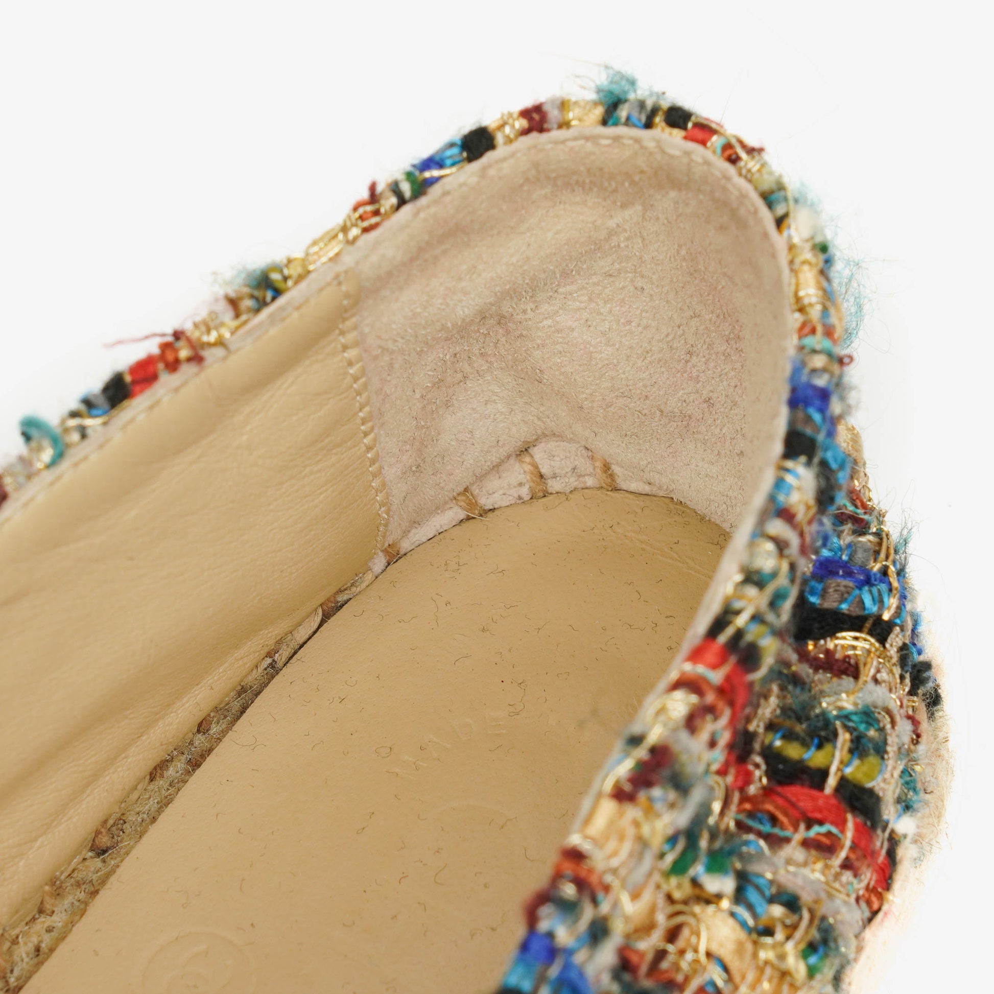 Chanel CC Espadrilles aus Tweed und Grosgrain Größe 36 Multicolor Schwarz
