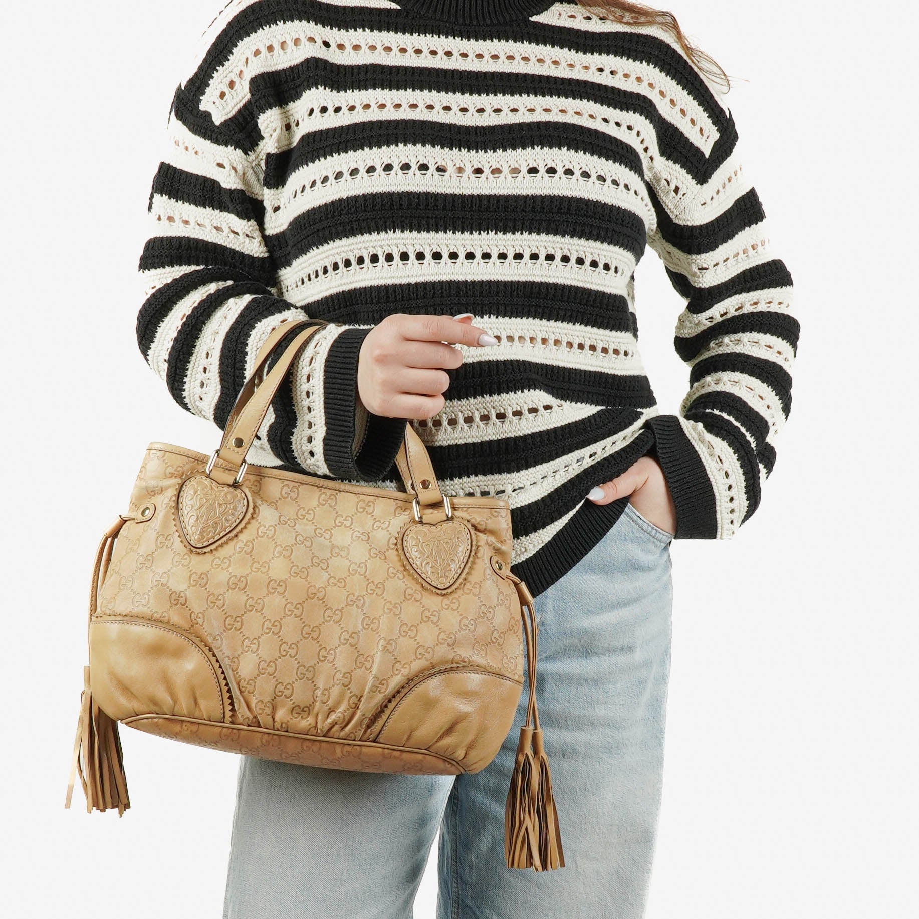 Gucci Guccissima Tribeca Tassel Tote Bag