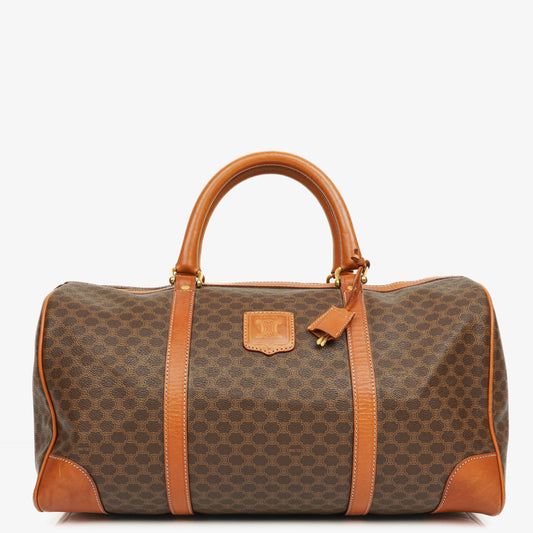 Celine Vintage Macadam Triomphe braune Reisetasche