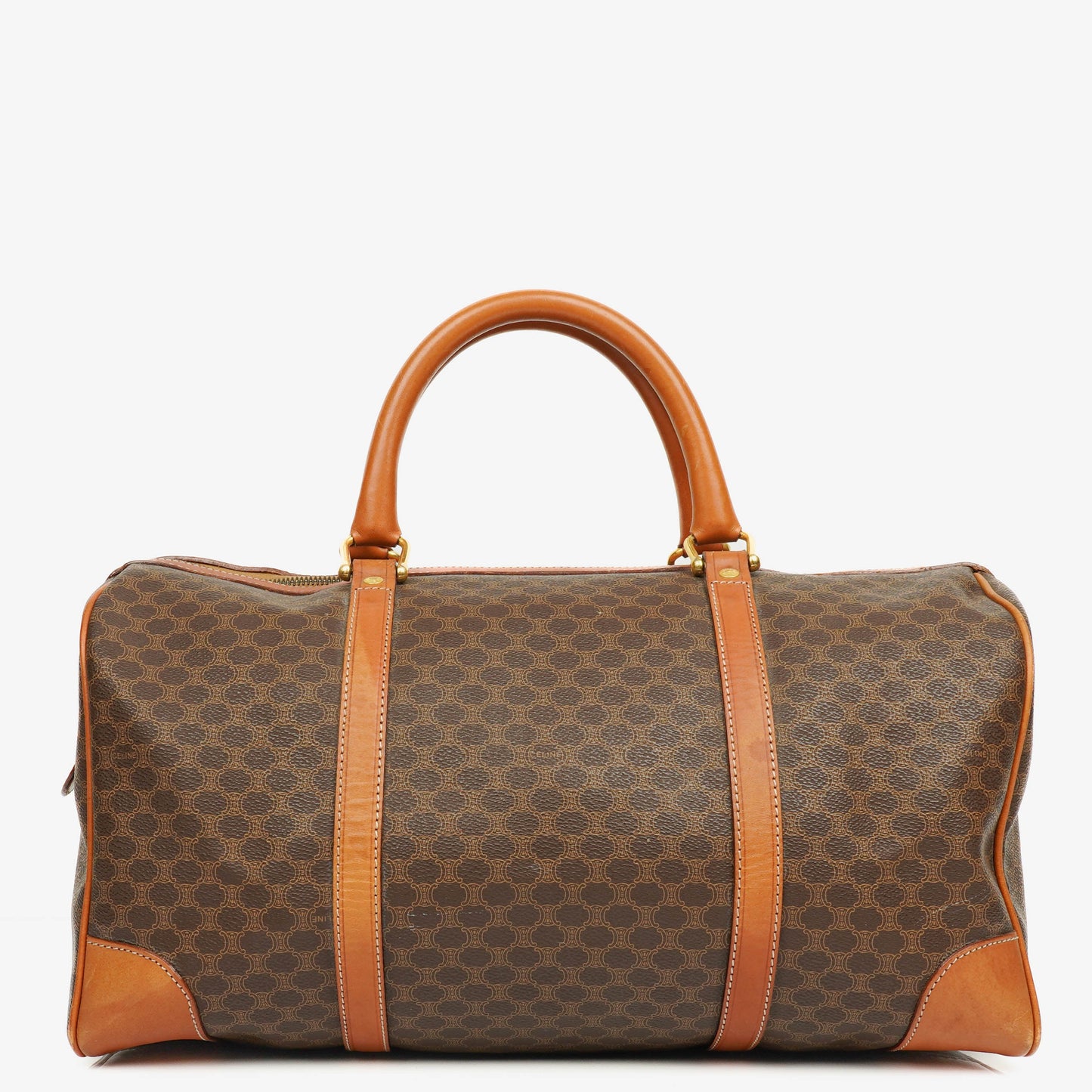 Celine Vintage Macadam Triomphe braune Reisetasche