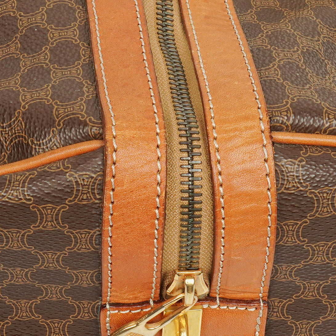 Celine Vintage Macadam Triomphe braune Reisetasche