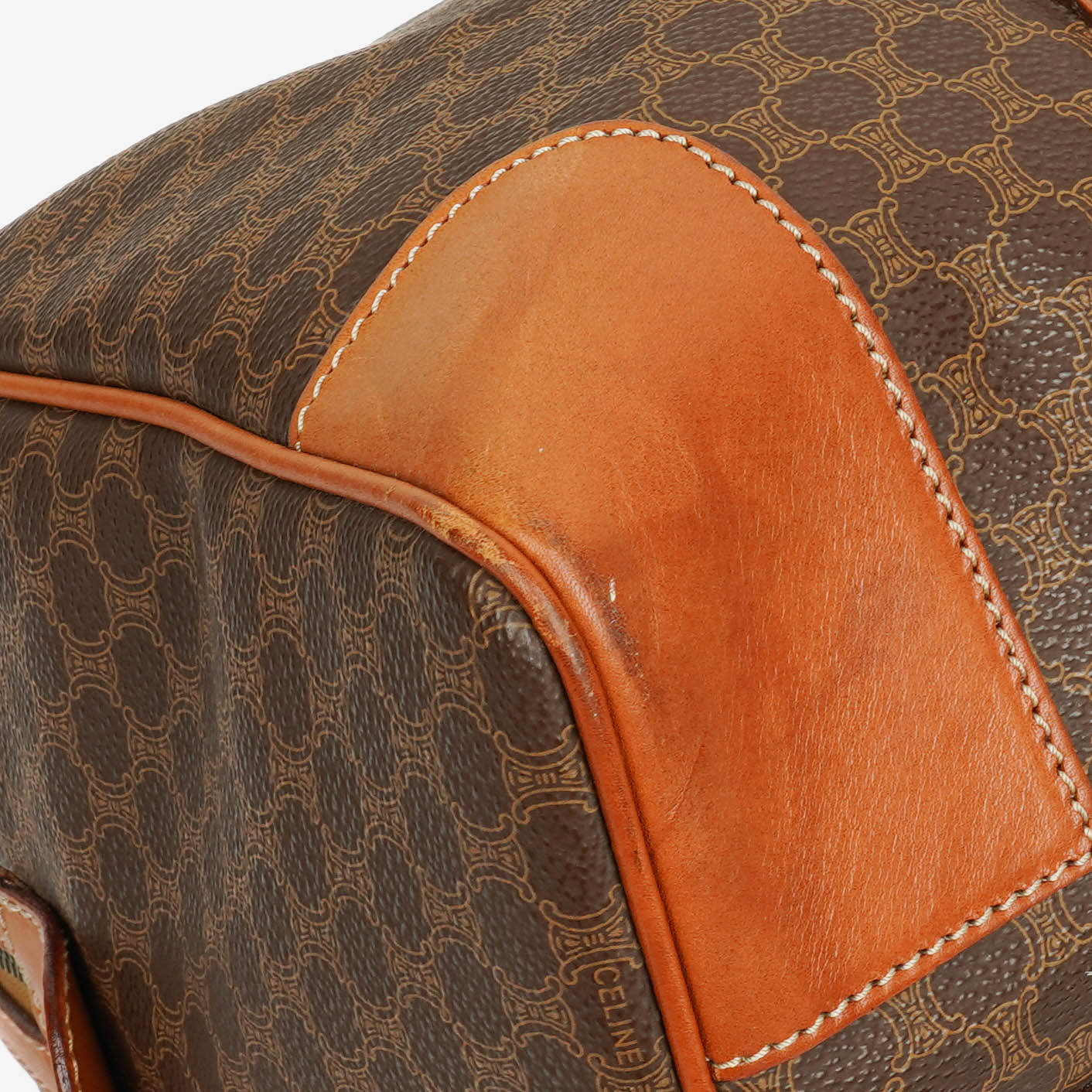 Celine Vintage Macadam Triomphe braune Reisetasche