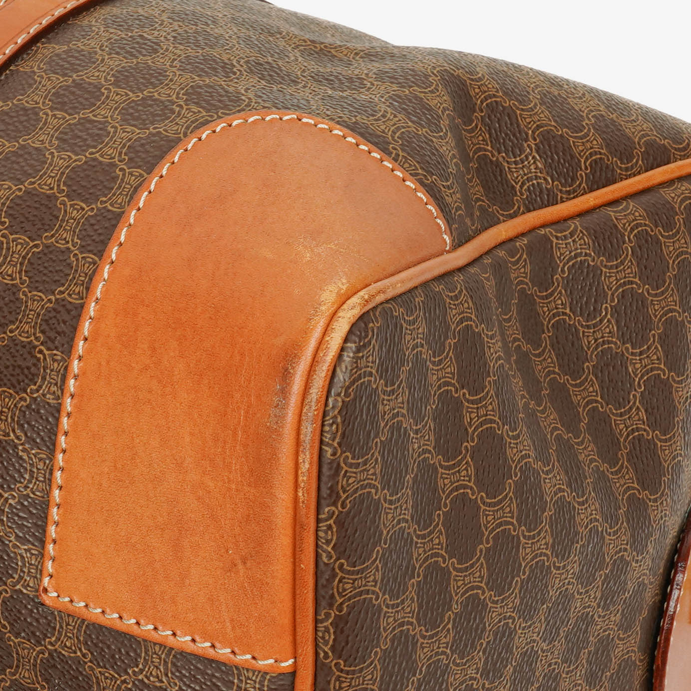 Celine Vintage Macadam Triomphe braune Reisetasche