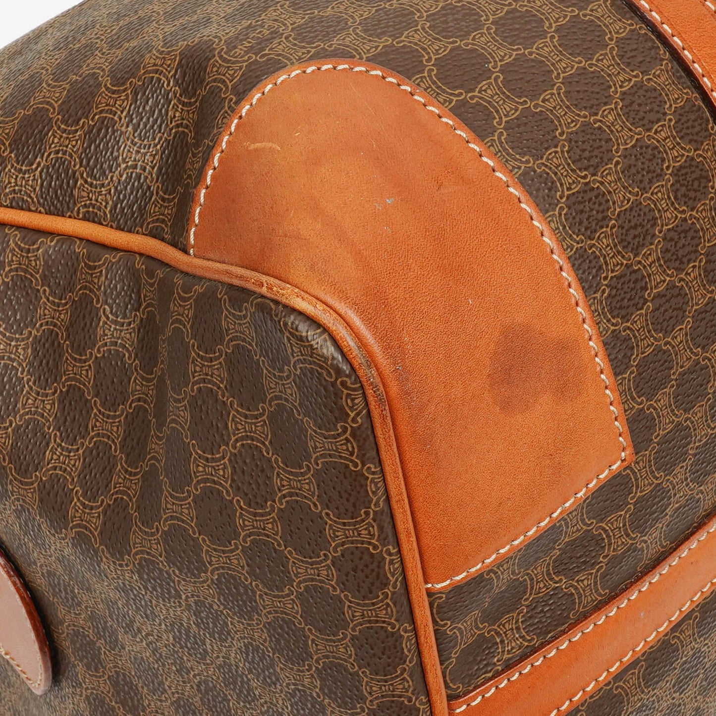 Celine Vintage Macadam Triomphe braune Reisetasche