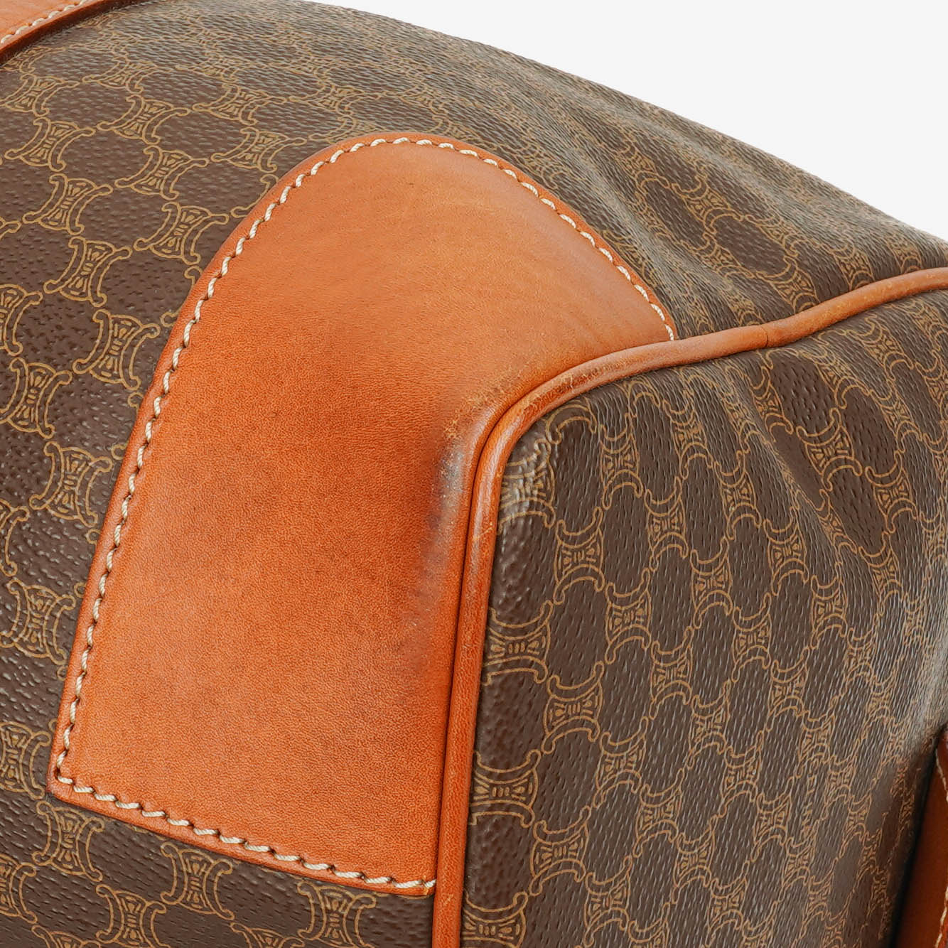 Celine Vintage Macadam Triomphe braune Reisetasche