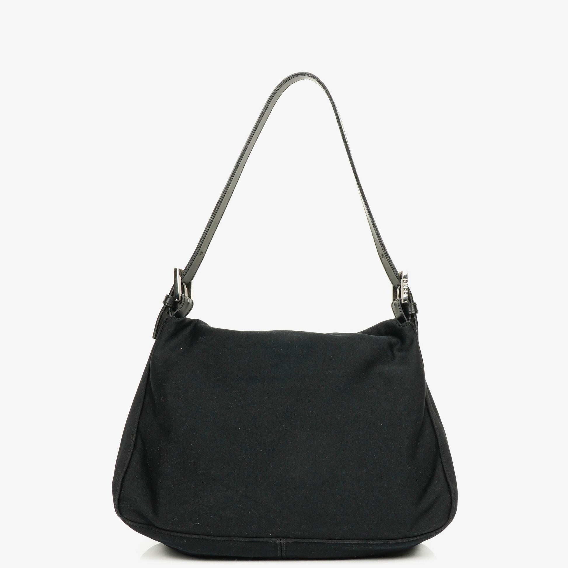 Fendi Mamma Baguette Schultertasche aus schwarzem Neopren