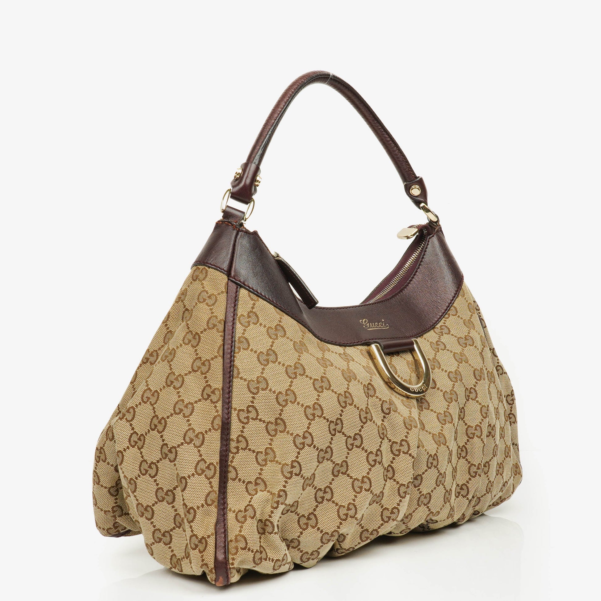 Gucci Abbey D-Ring Hobo Bag aus Monogram Canvas