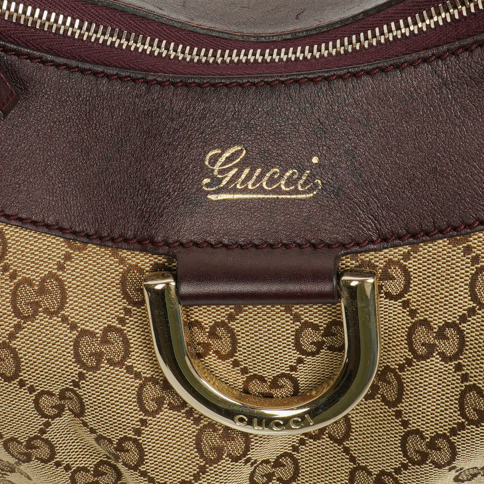 Gucci Abbey D-Ring Hobo Bag aus Monogram Canvas