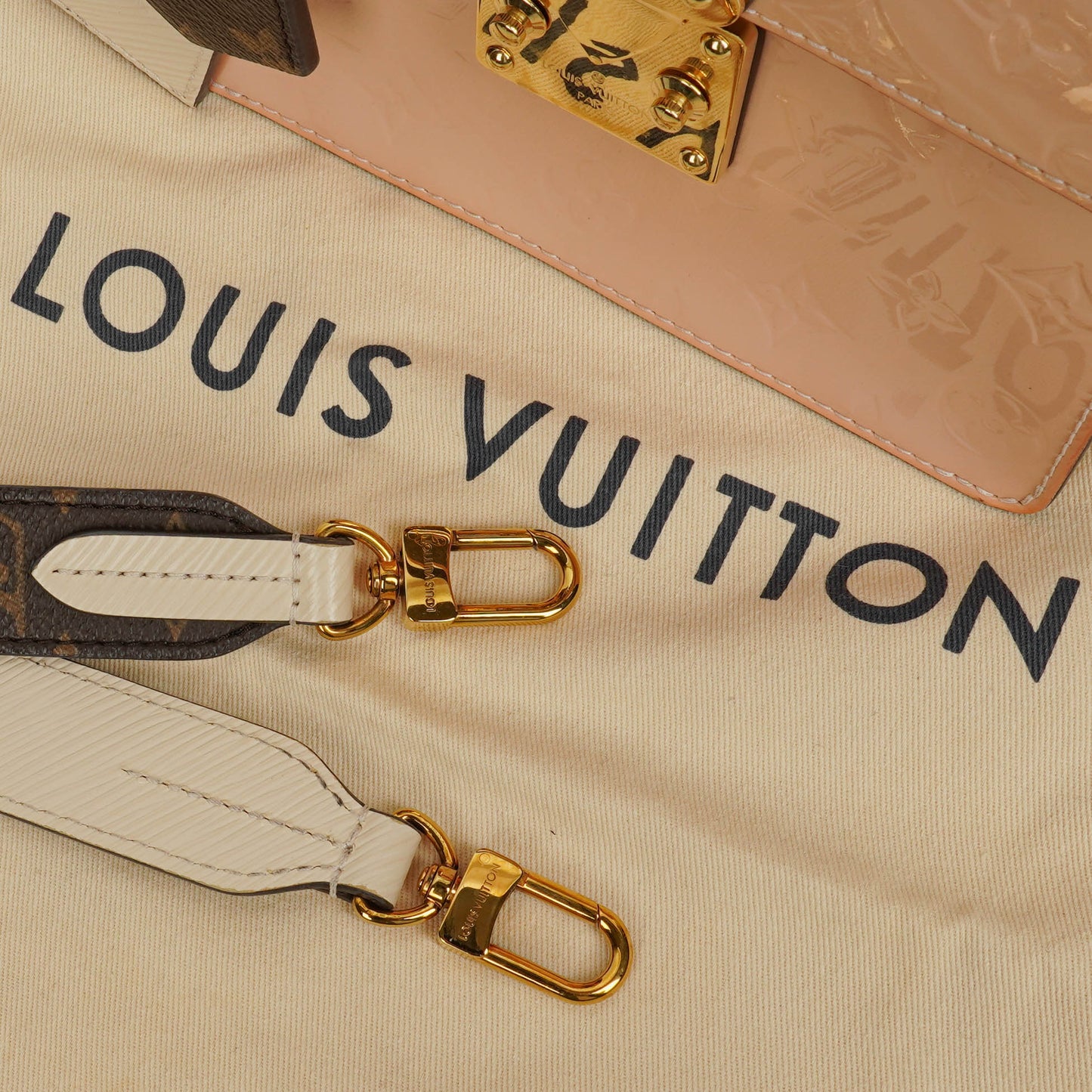 Louis Vuitton Spring Street Bag in Rose Ballerine aus Vernis, Epi und Monogram