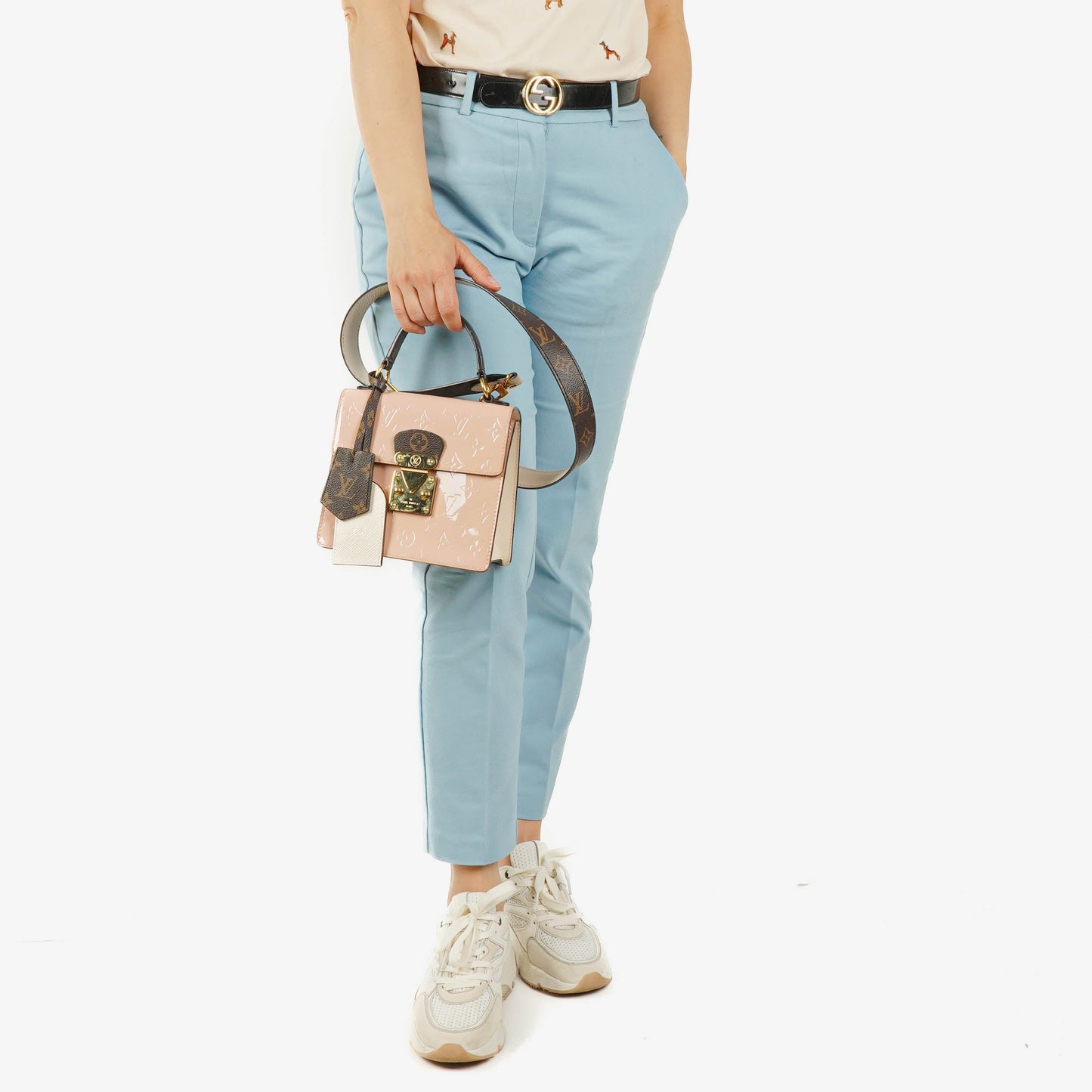 Louis Vuitton Spring Street Bag in Rose Ballerine aus Vernis, Epi und Monogram