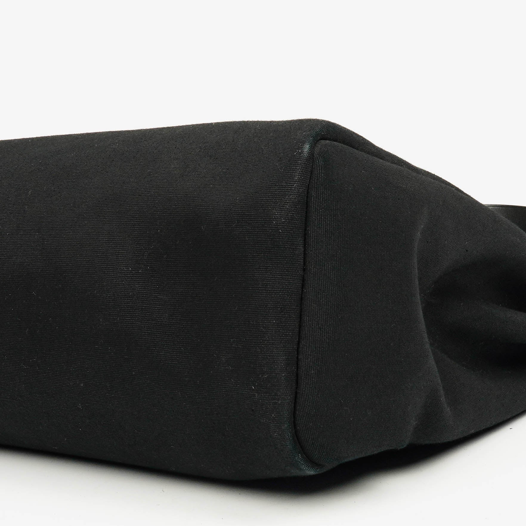 Hermès Herbag MM 2-in-1 Bag aus Canvas und schwarzem Vache Hunter