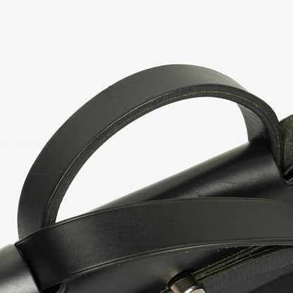 Hermès Herbag MM 2-in-1 Bag aus Canvas und schwarzem Vache Hunter