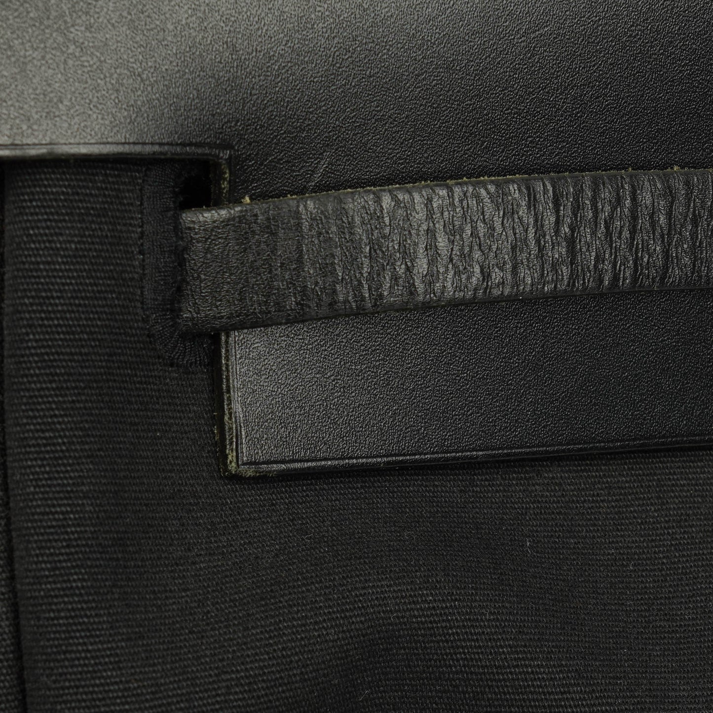 Hermès Herbag MM 2-in-1 Bag aus Canvas und schwarzem Vache Hunter