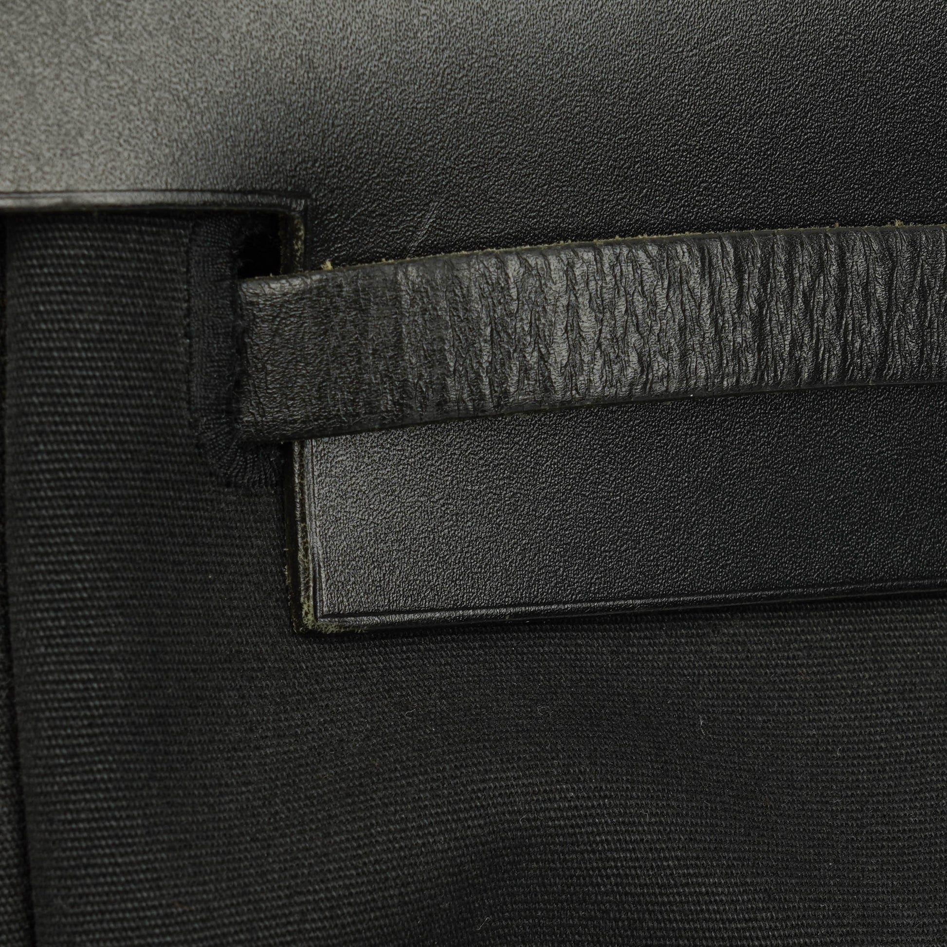 Hermès Herbag MM 2-in-1 Bag aus Canvas und schwarzem Vache Hunter